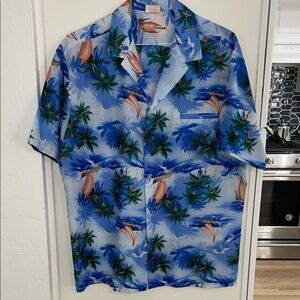 Kalena Fashions of Hawaii Blue Hawaiian Men’s Shirt | XL
